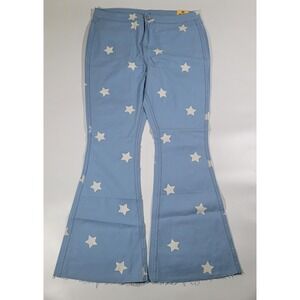 Women's‎ Rock&Roll Denim Flare Reversible Jeans Star Print 36x32 High Rise